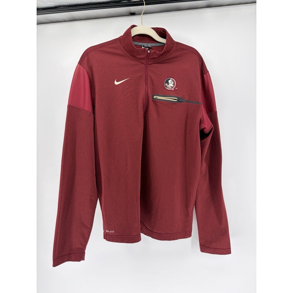 Nike Dri-Fit Florida State Seminoles Womens Medium 1/4 Zip Pullover Maroon